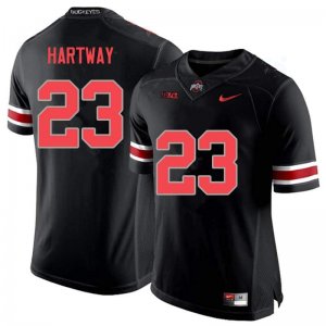 Men's Ohio State Buckeyes #23 Michael Hartway Blackout Nike NCAA College Football Jersey Copuon ZVL1144HK